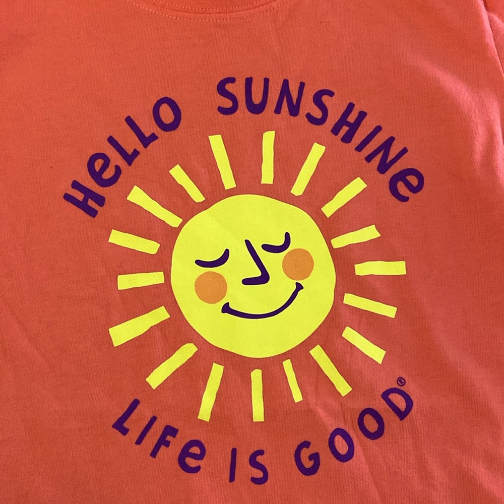 Life is Good Kids Crusher Tee Hello Sunshine ☀️ Size Large - Picture 3 of 8